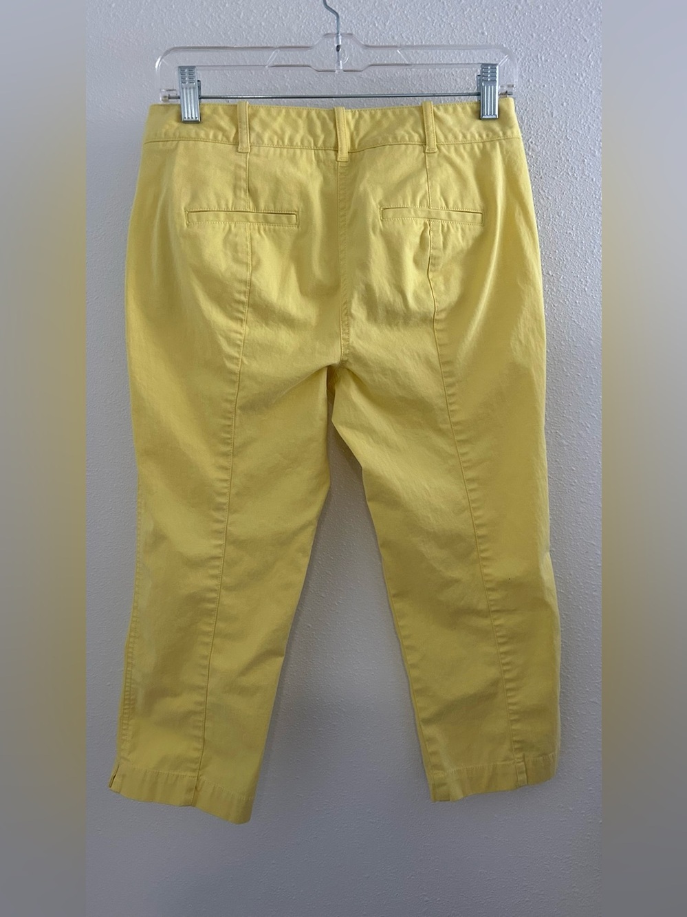 Talbots Bright Yellow Cropped Chino Pants - Picture 4 of 4